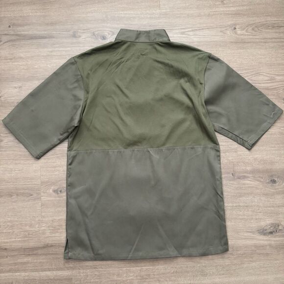 NWT Cracker Barrel Shirt Men Size M Green Chef Coat Employee Cook Uniform Button - Picture 2 of 8